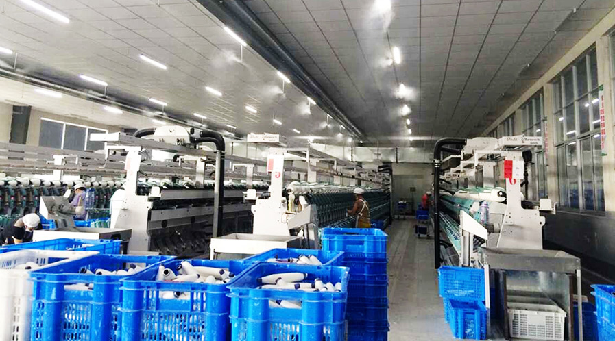 极悦娱乐客户江苏康源纺织公司纺织车间用加湿器案例